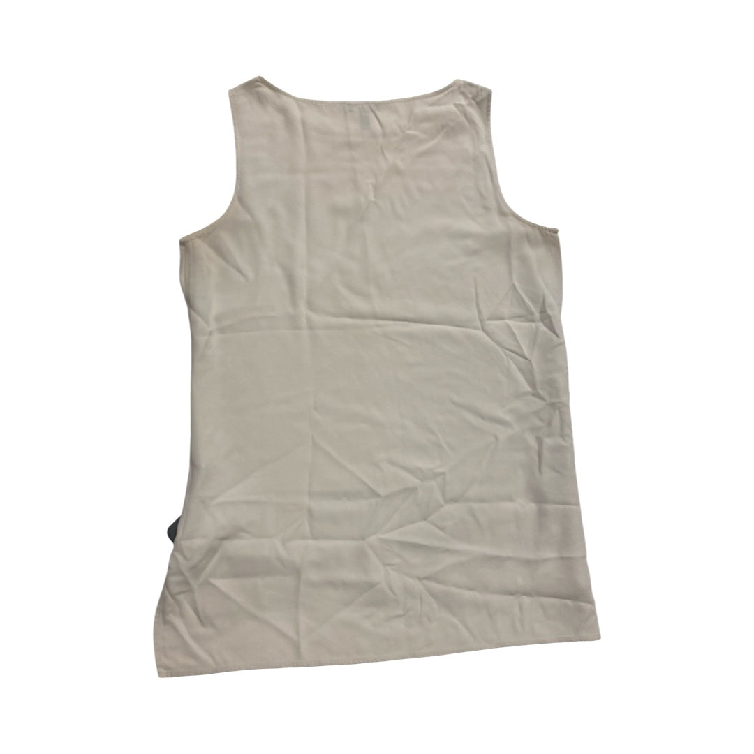 Top Sleeveless Designer By Eileen Fisher In Cream, Size:L