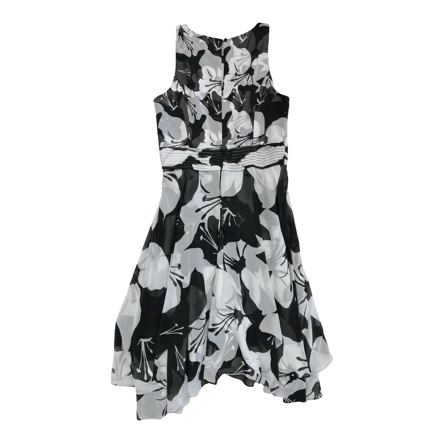 Dress Casual Midi By White House Black Market In Black & White, Size:8