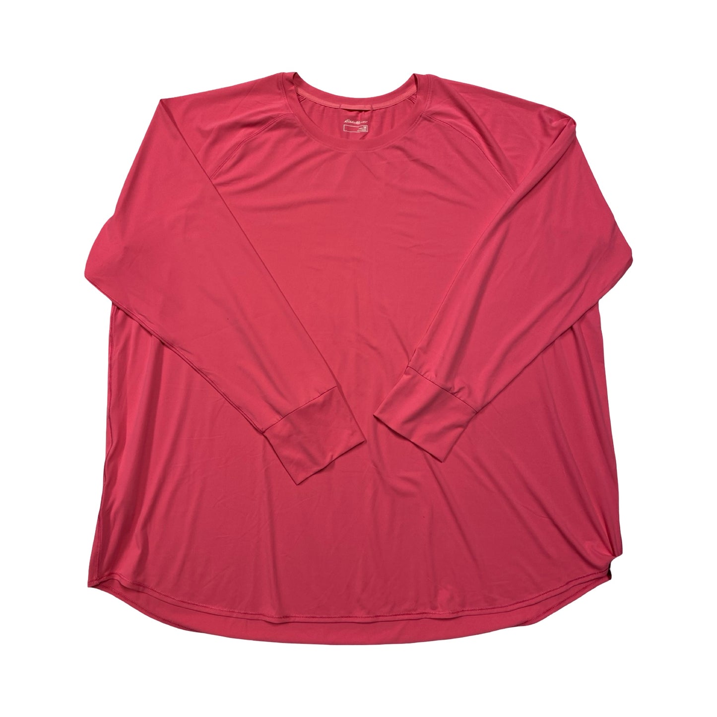 Athletic Top Ls Crewneck By Eddie Bauer In Pink, Size:3X