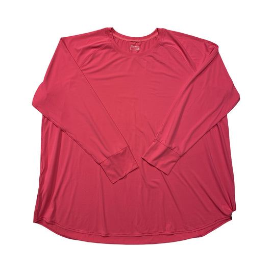 Athletic Top Ls Crewneck By Eddie Bauer In Pink, Size:3X