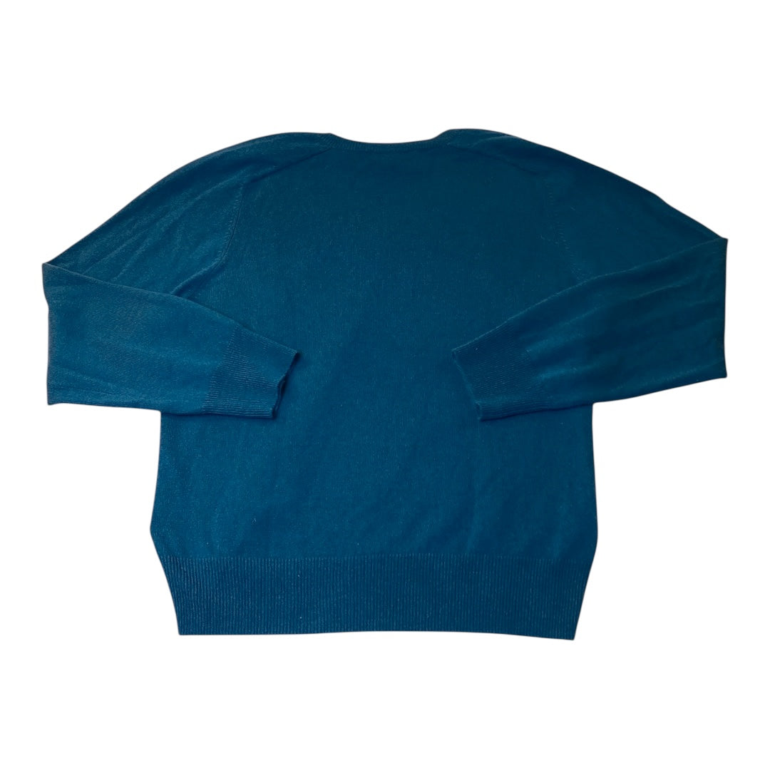 Sweater Cardigan By Ann Taylor In Blue, Size:Xl