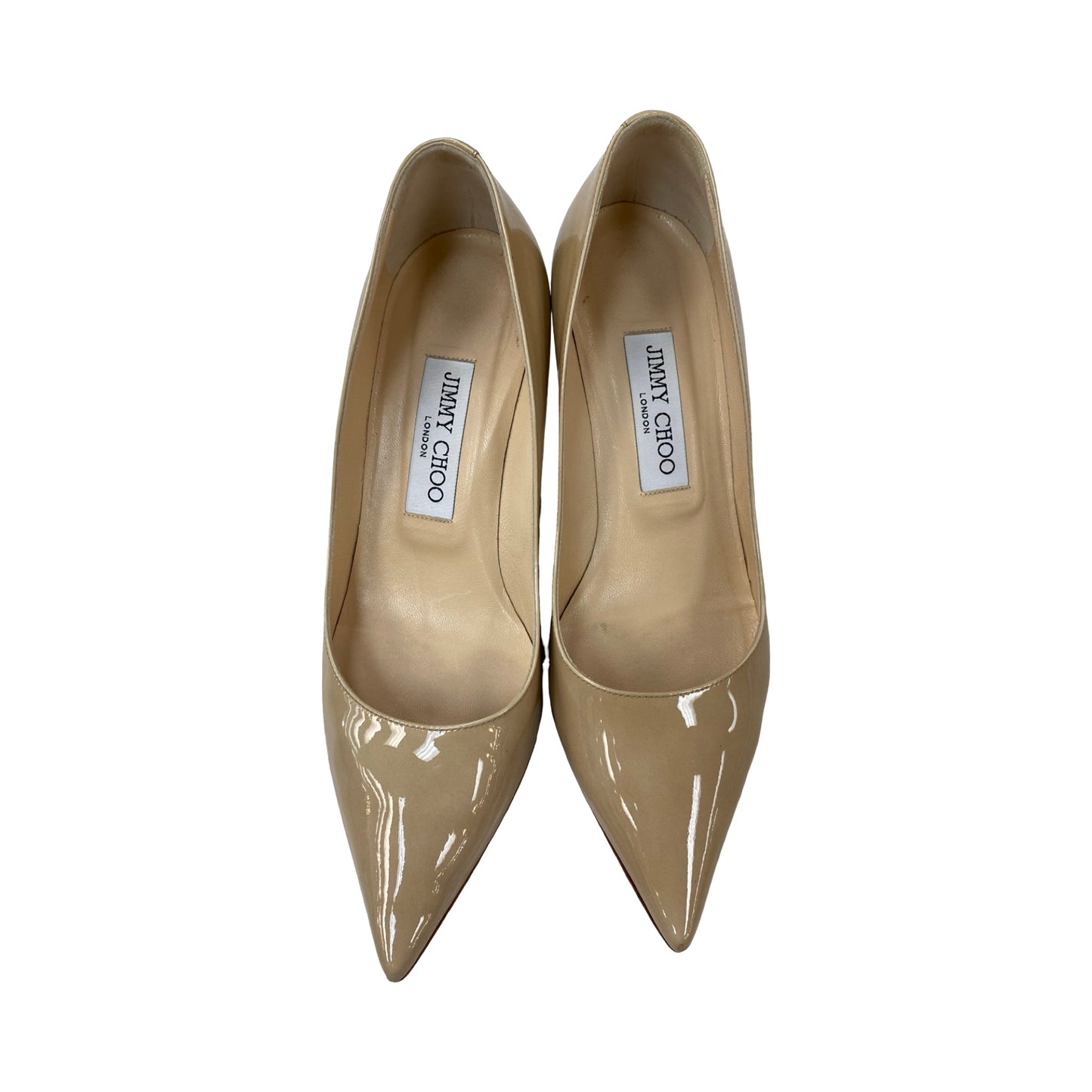 Shoes Luxury Designer By Jimmy Choo In Beige, Size:6.5