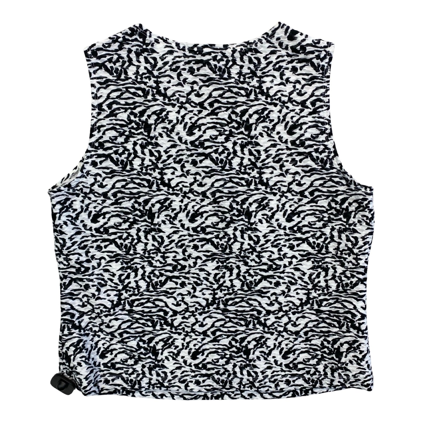 Top Sleeveless By Laura Ashley In Black & White, Size:Lp