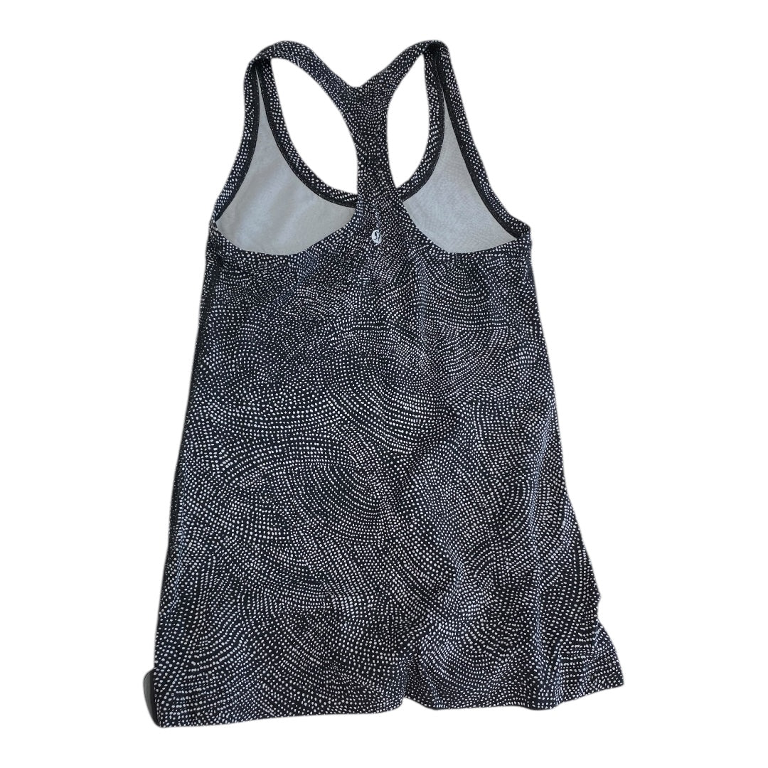 Athletic Tank Top By Lululemon In Black & White, Size:S