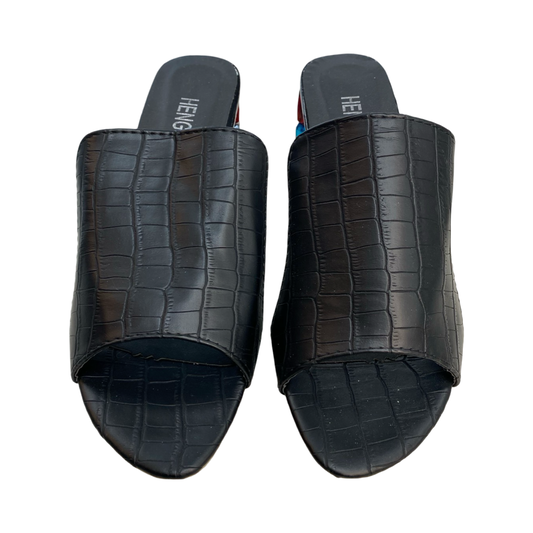 Shoes Heels Block By HENGSONG In Black, Size:8.5