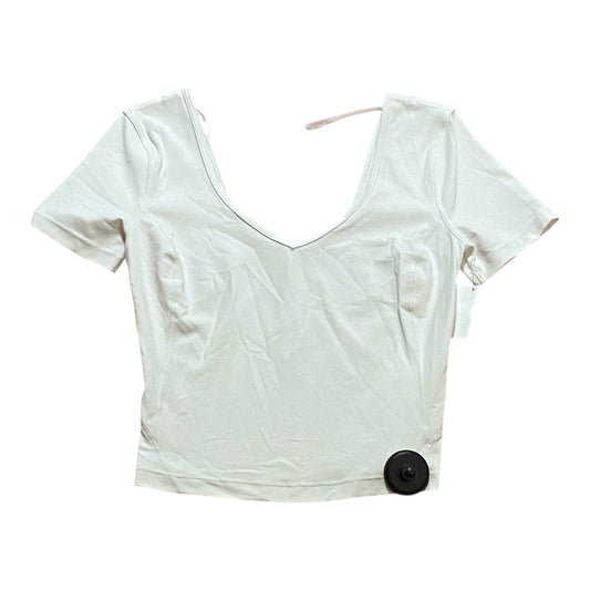 Athletic Top Ss By Lululemon In White, Size:Xs