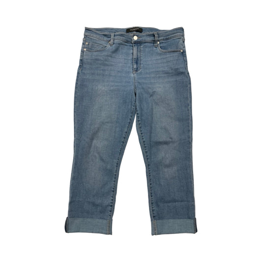 Jeans Straight By Liverpool In Blue Denim, Size:14