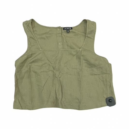 Top Sleeveless By J. Crew In Green, Size:L