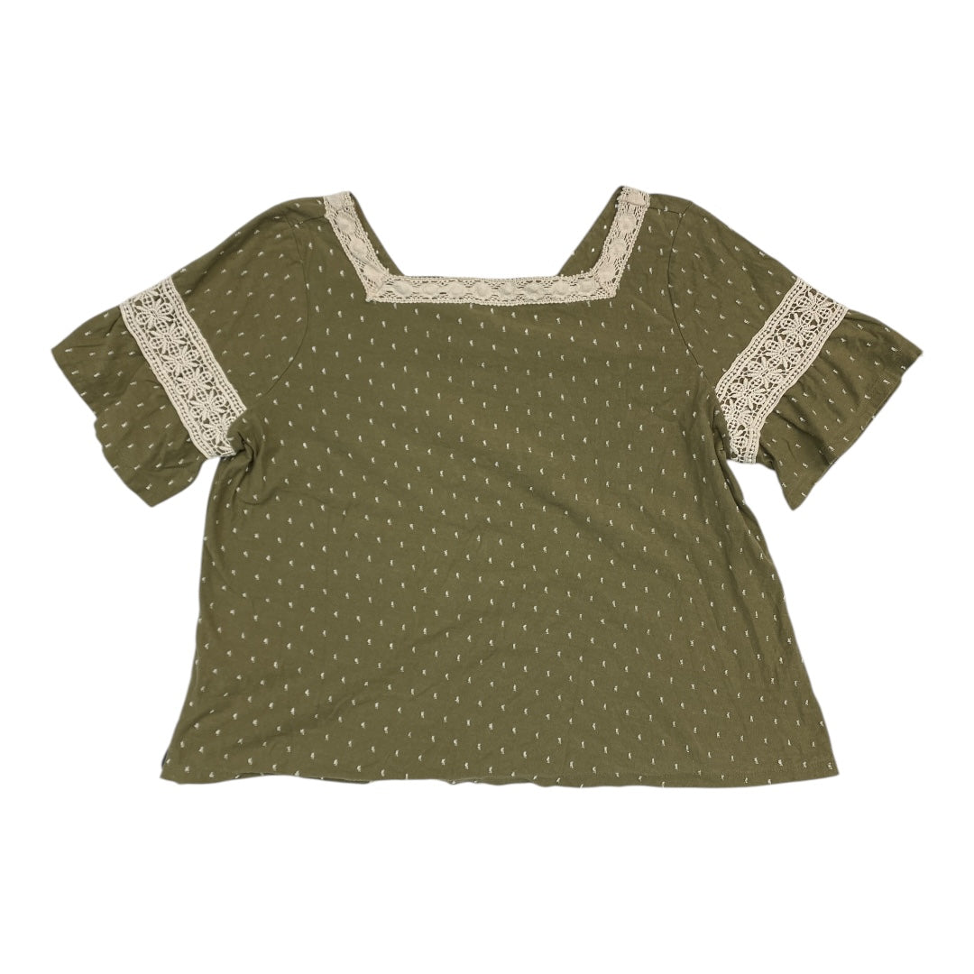 Top Ss By Maeve In Green & White, Size:Xl