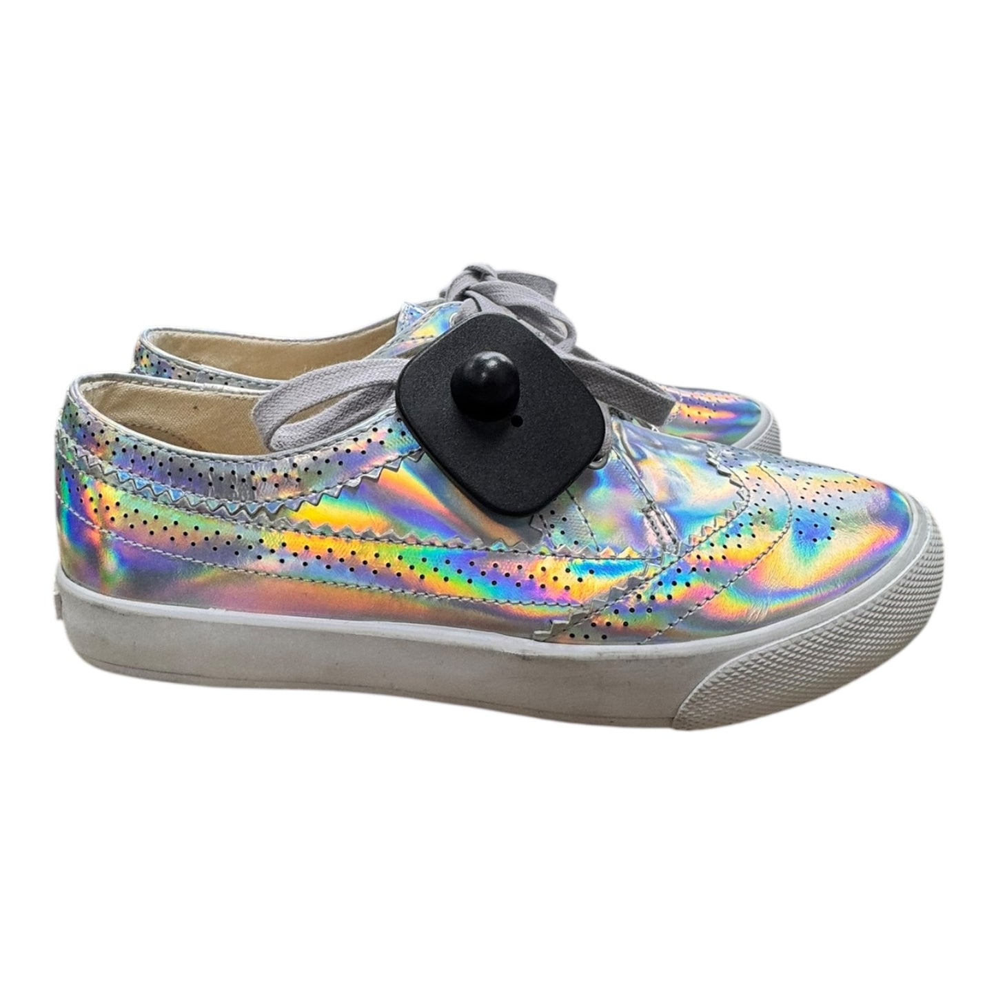 Shoes Sneakers By Banana Republic In Silver, Size:6