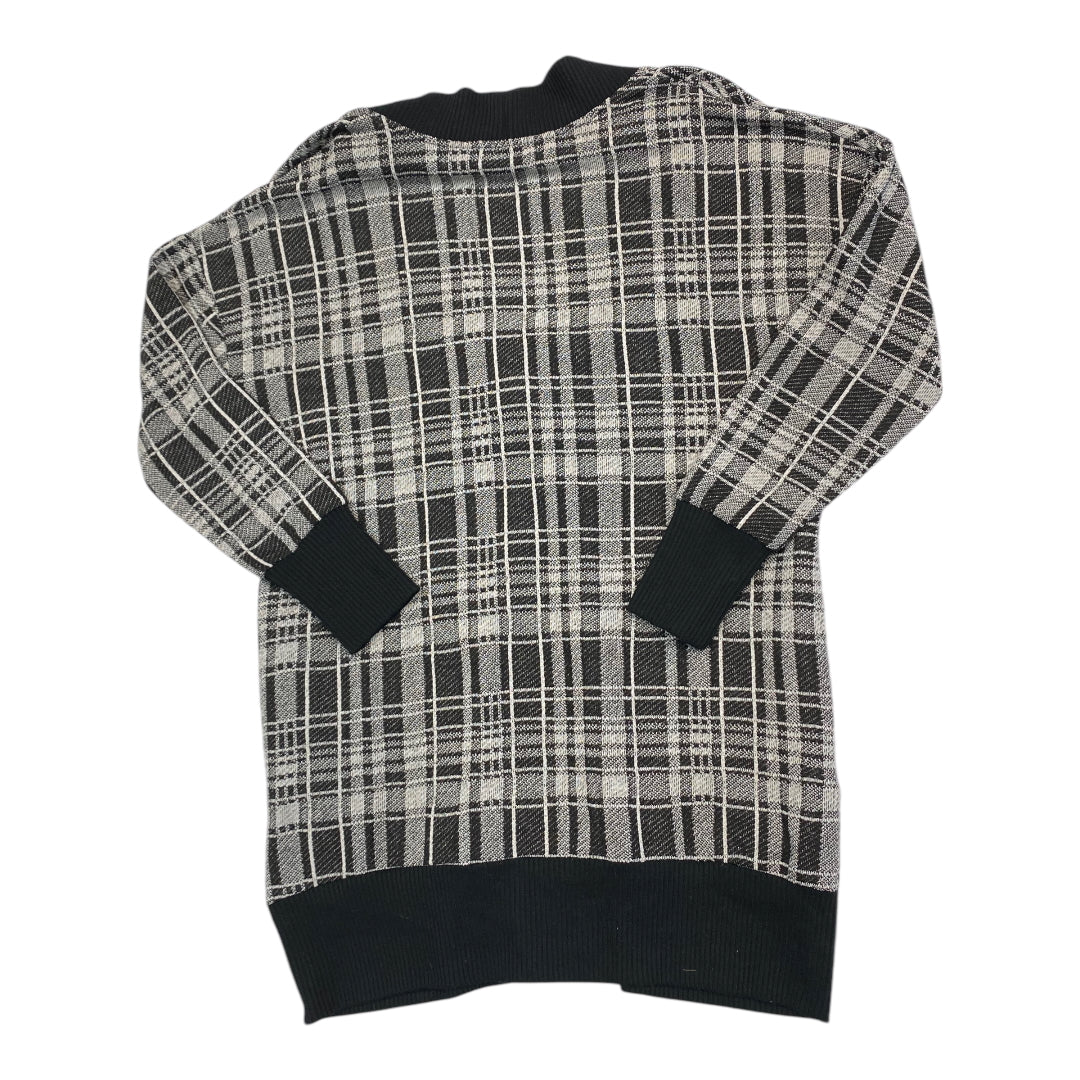 Sweater Cardigan By Peyton Jensen In Black & White, Size:S