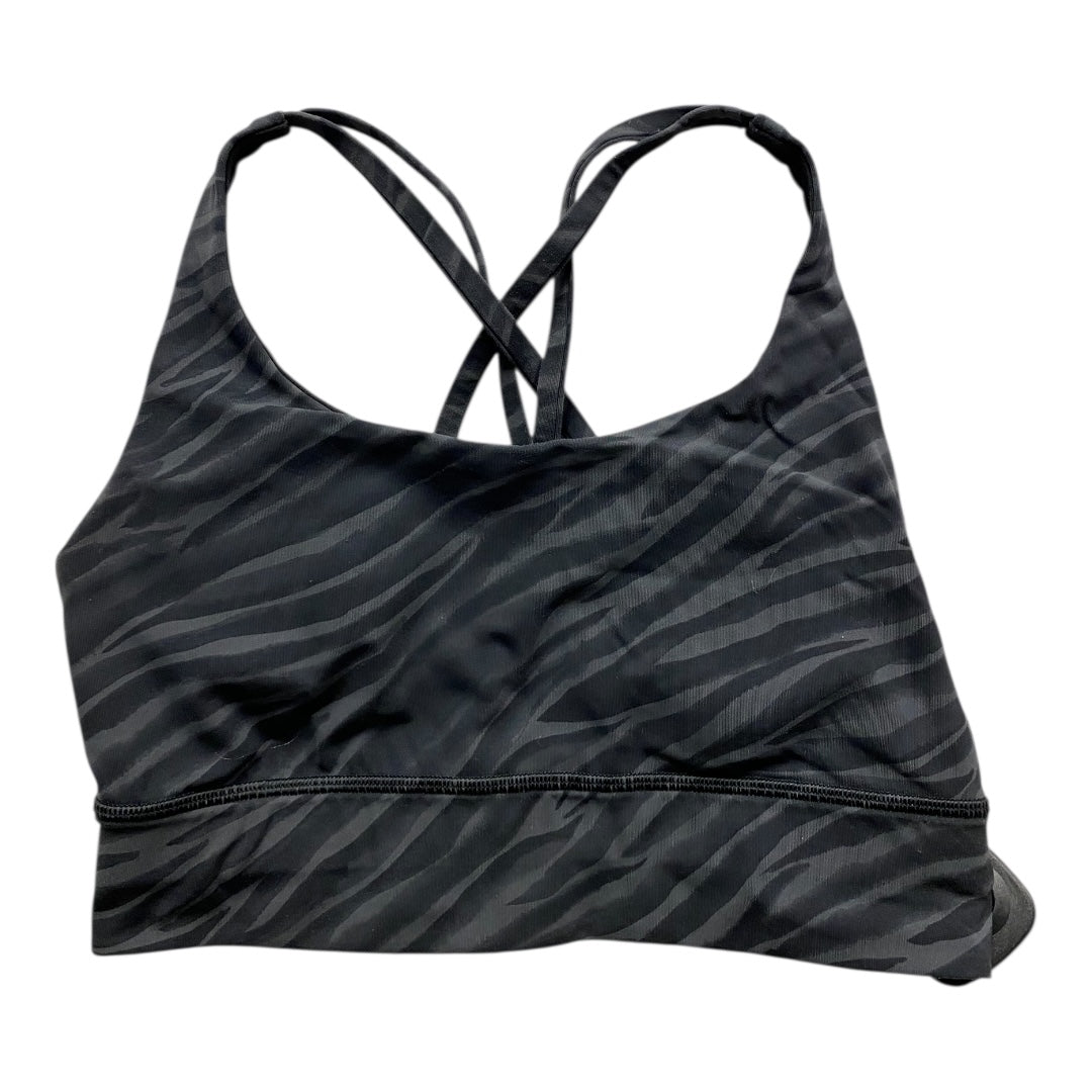 Athletic Bra By Lululemon In Black & Grey, Size:6