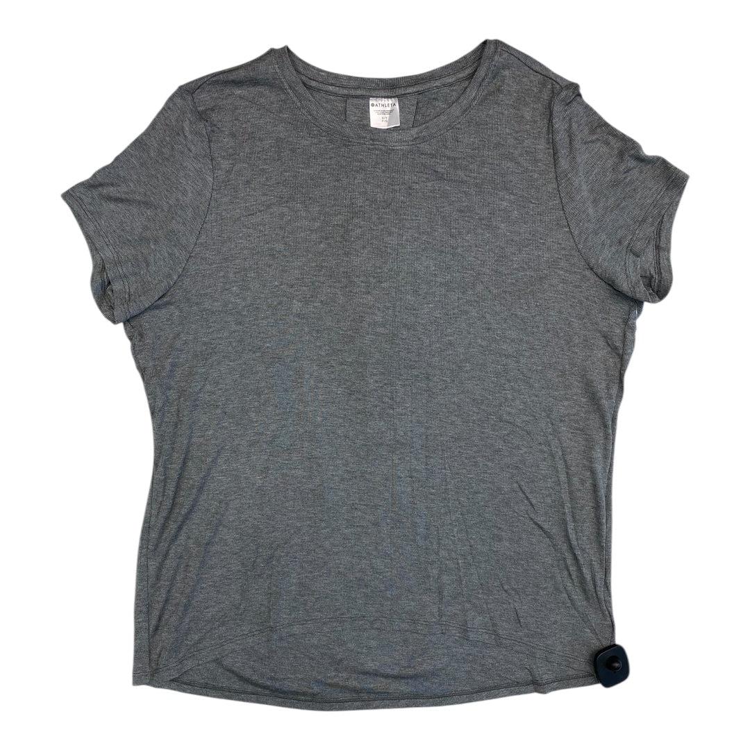 Athletic Top Ss By Athleta In Grey, Size:S