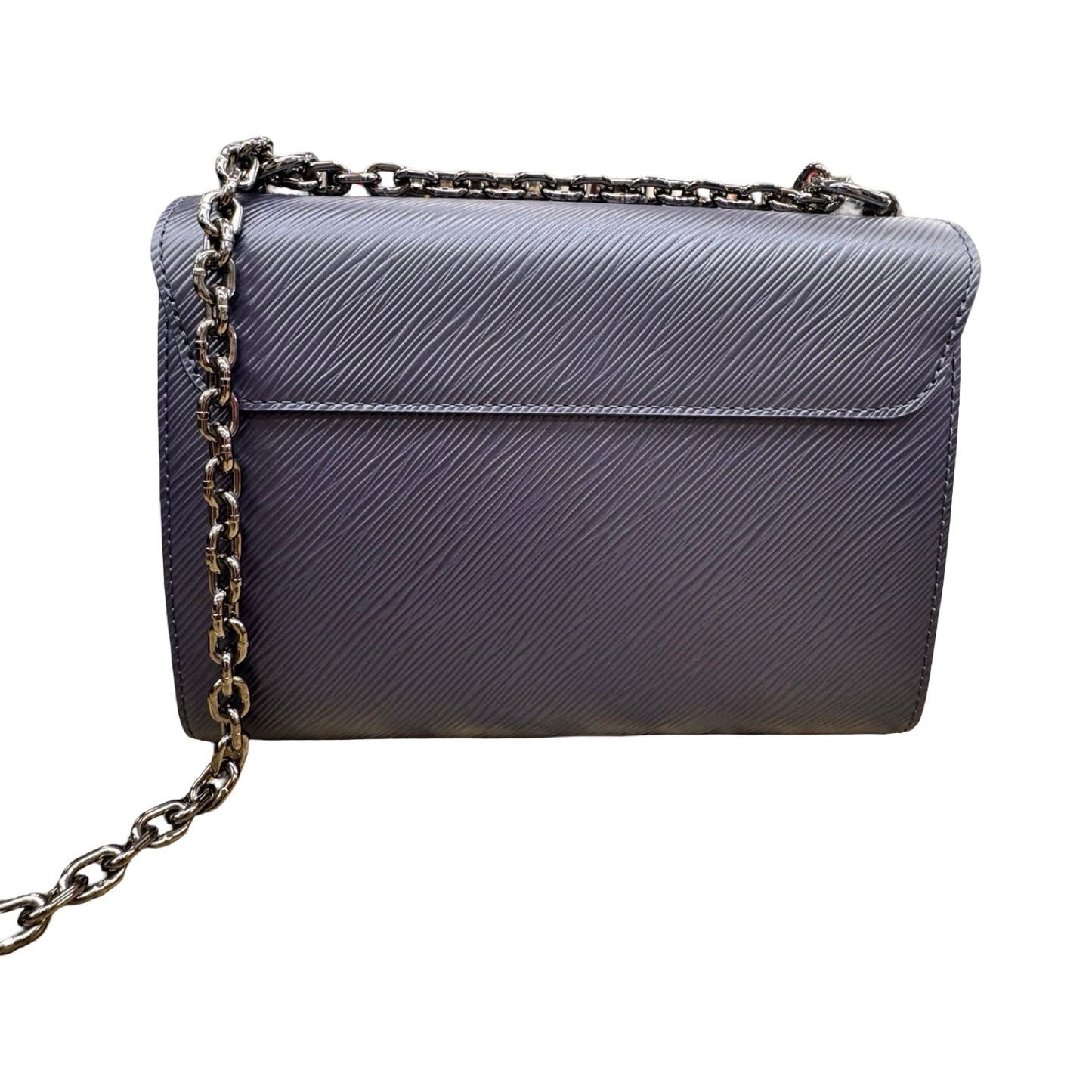 Epi Twist Handbag Luxury Designer By Louis Vuitton In Blue, Size:Medium (MM)