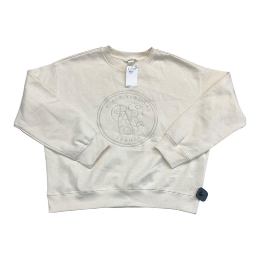 Sweatshirt Crewneck By H&M In Cream, Size:S