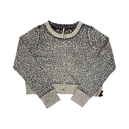 Sweater Cardigan By Free People In Animal Print, Size:L
