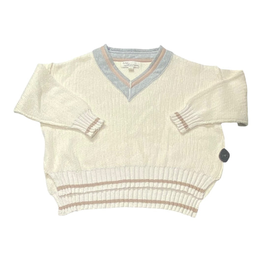 Sweater By Vintage Havana In Cream & Grey, Size:S