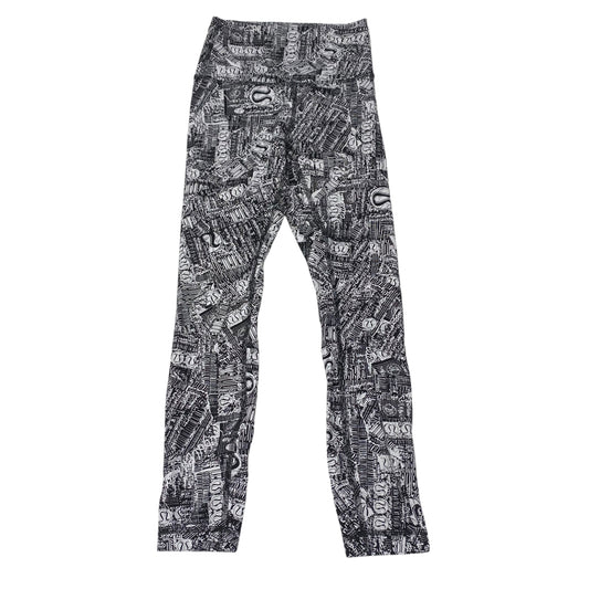 Athletic Leggings By Lululemon In Black & White, Size:4