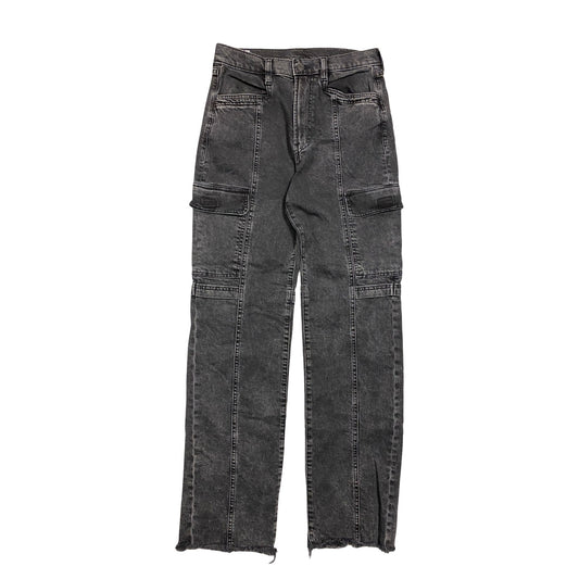 Jeans Straight By Gap In Black Denim, Size:4L