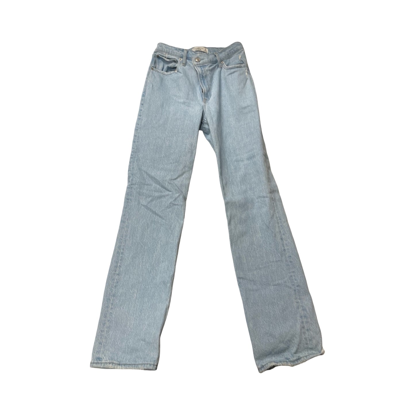 Jeans Straight By Abercrombie And Fitch In Blue Denim, Size:4L