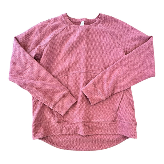 Athletic Top Ls Crewneck Designer By Lululemon In Red, Size:10