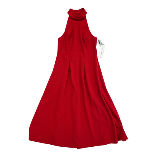 Dress Party Midi By Calvin Klein In Red, Size:4