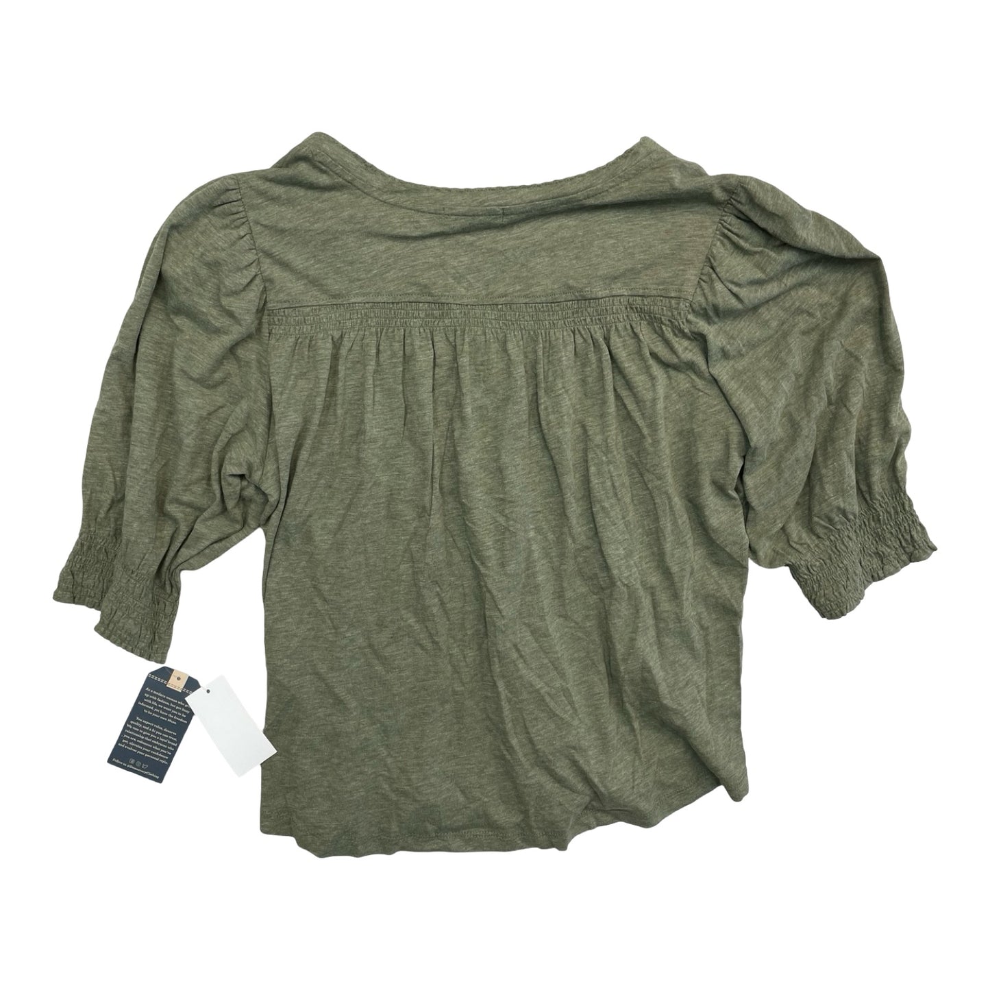 Top 3/4 Sleeve By Democracy In Green, Size:M
