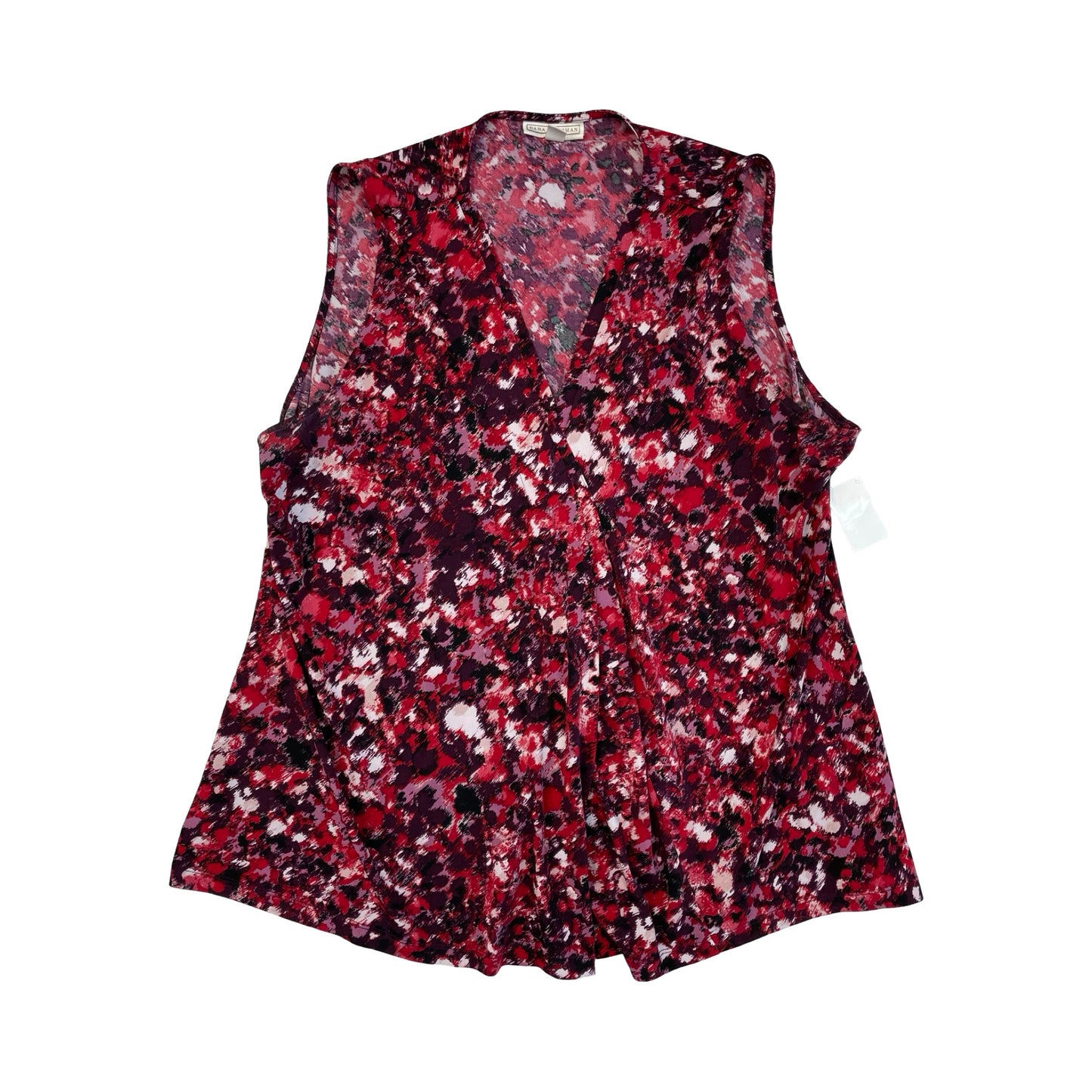 Top Sleeveless By Dana Buchman In Purple & Red, Size:Xxl