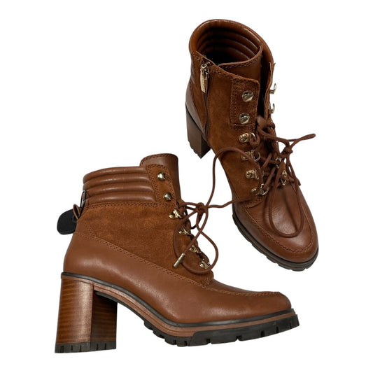 Boots Ankle Heels By Vince Camuto In Brown, Size:8