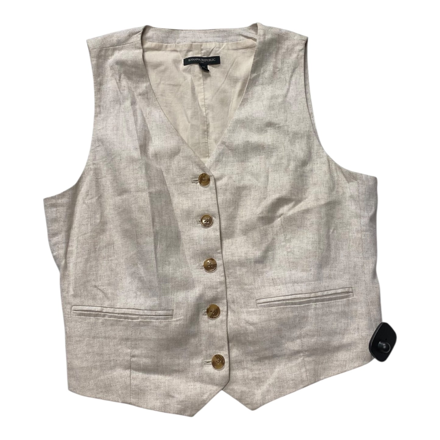 Vest Other By Banana Republic In Beige, Size:12