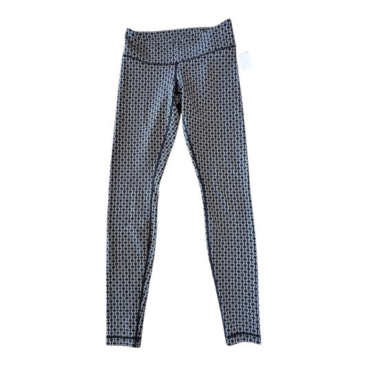Athletic Leggings By Lululemon In Black & White, Size:4