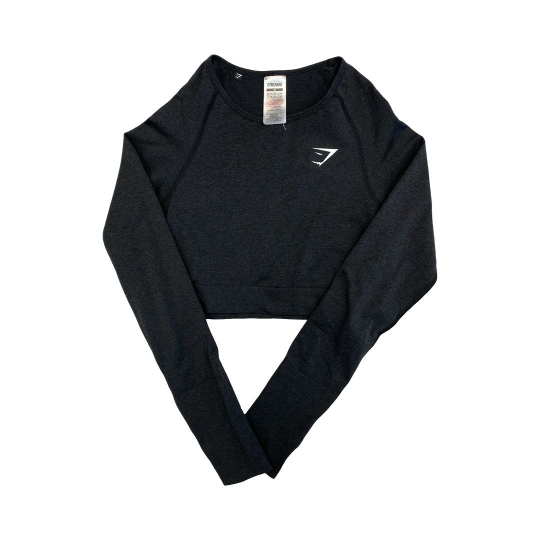 Athletic Top Ls Crewneck By Gym Shark In Grey, Size:M
