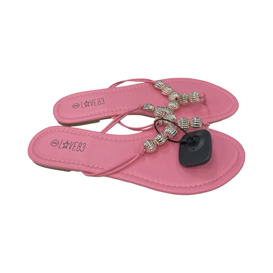 Sandals Flats By Cmc In Pink, Size:9