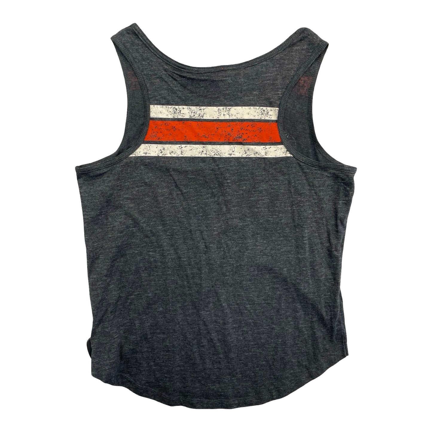 Top Sleeveless By Harley Davidson In Grey & Orange, Size:S