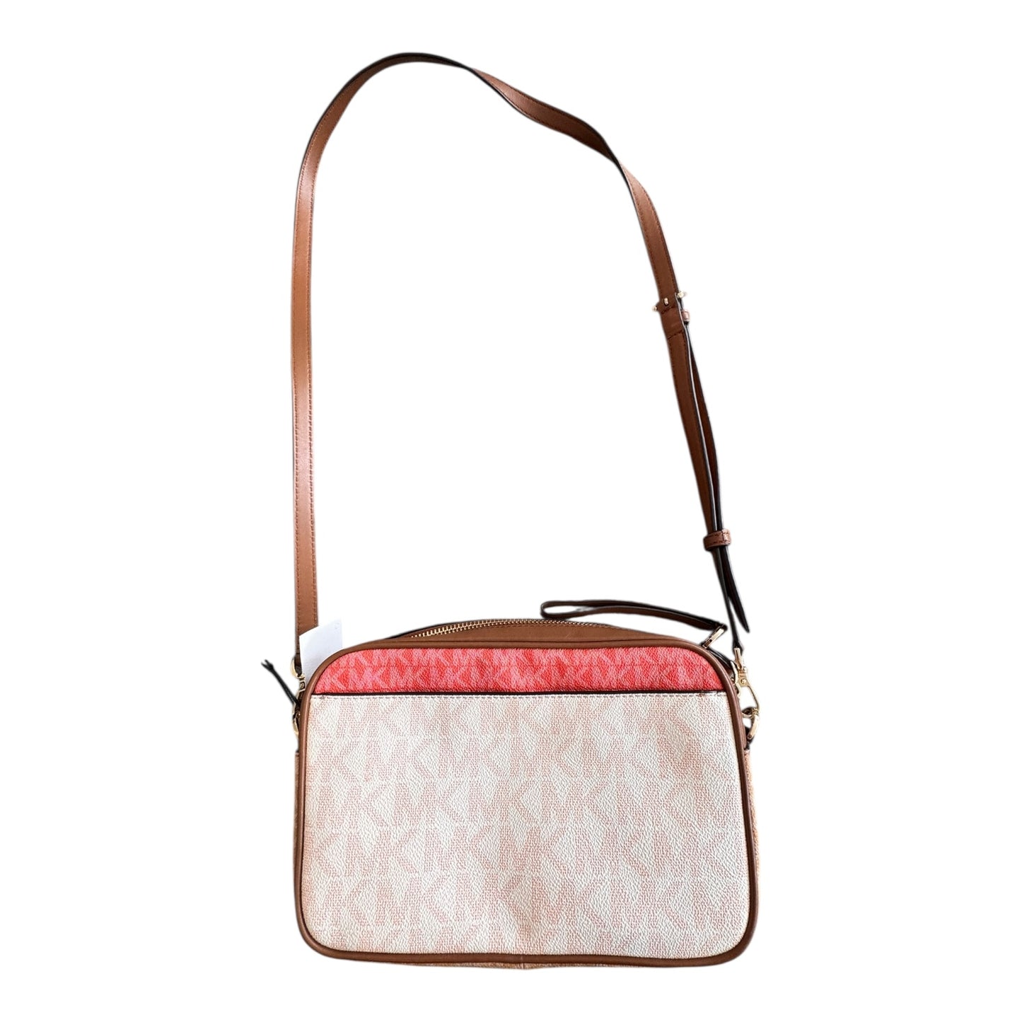 Handbag Designer By Michael Kors In Pink & Tan, Size:Small