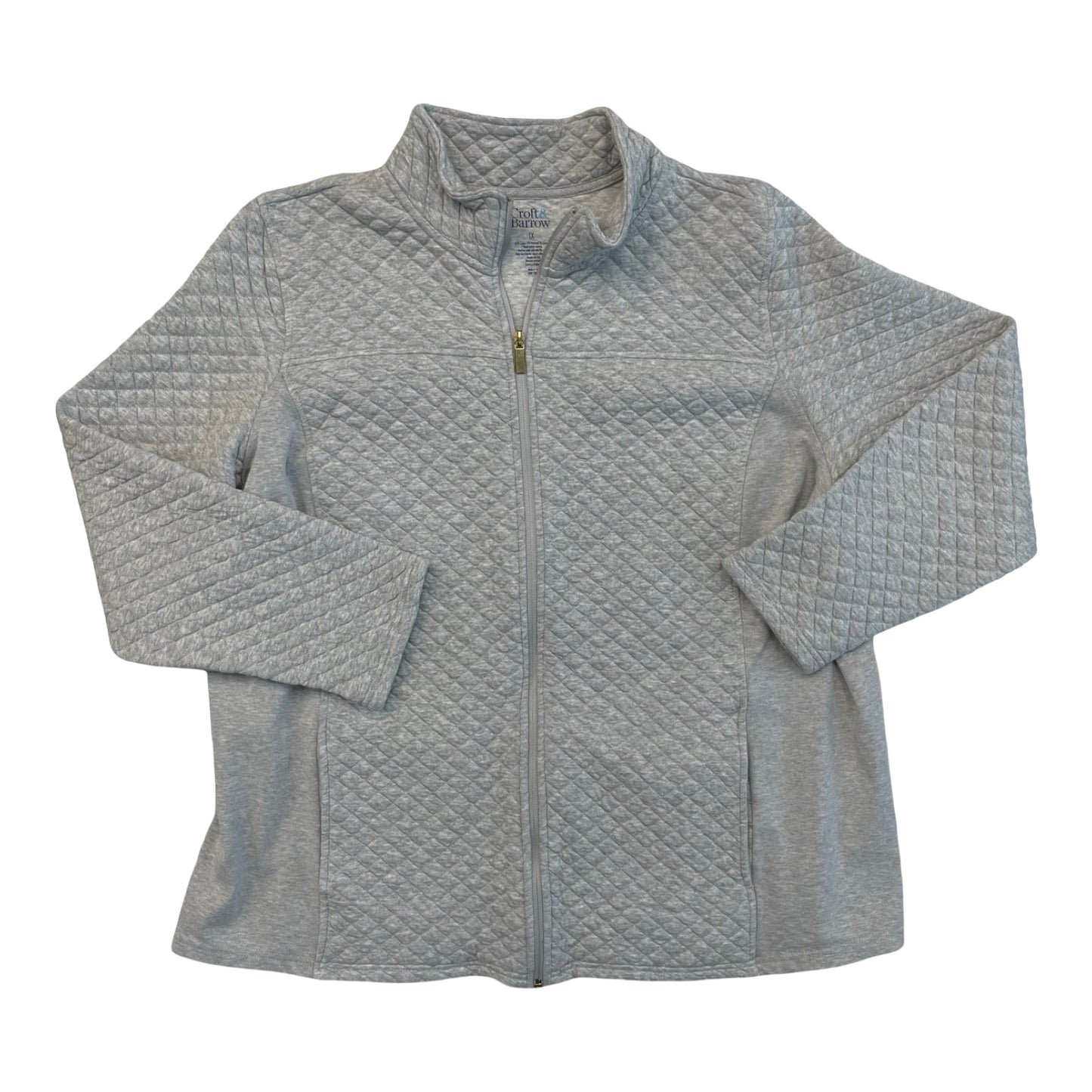 Top Ls By Croft And Barrow In Grey, Size:1X