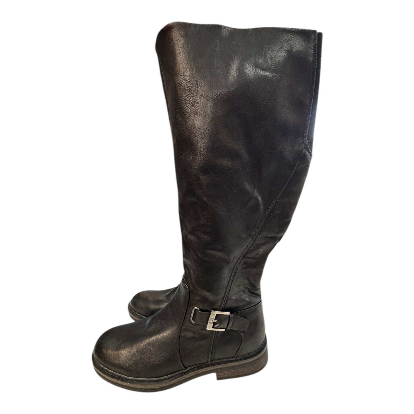 Boots Knee Flats By Bare Traps In Black, Size:9.5