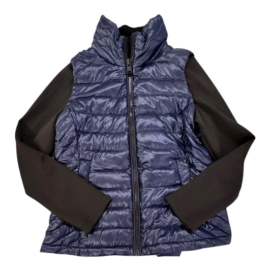 Jacket Puffer & Quilted By Calvin Klein Performance In Black & Blue, Size:S