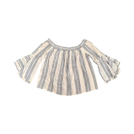 Top 3/4 Sleeve By Lucky Brand In Blue & White, Size:S