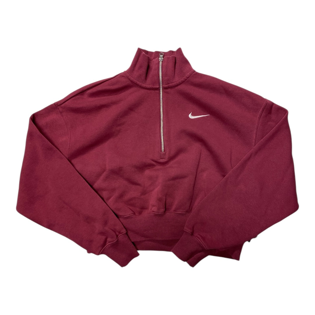 Athletic Sweatshirt Collar By Nike In Pink, Size:S
