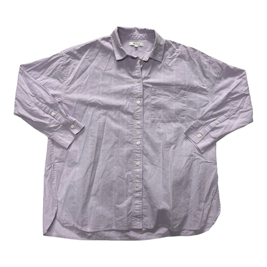 Blouse Ls By Madewell In Purple & White, Size:S