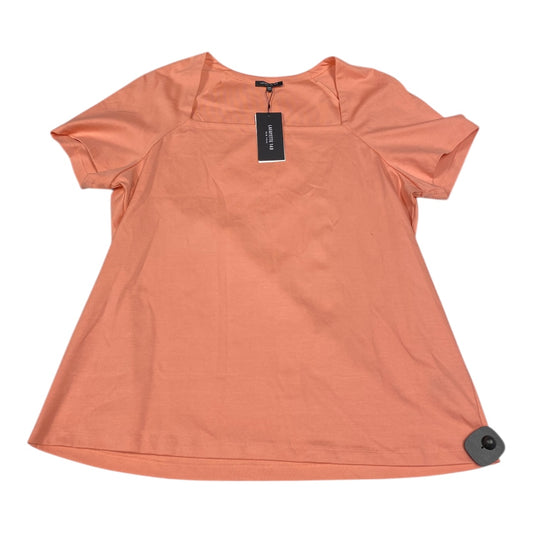 Top Ss Designer By Lafayette 148 In Peach, Size:Xxl