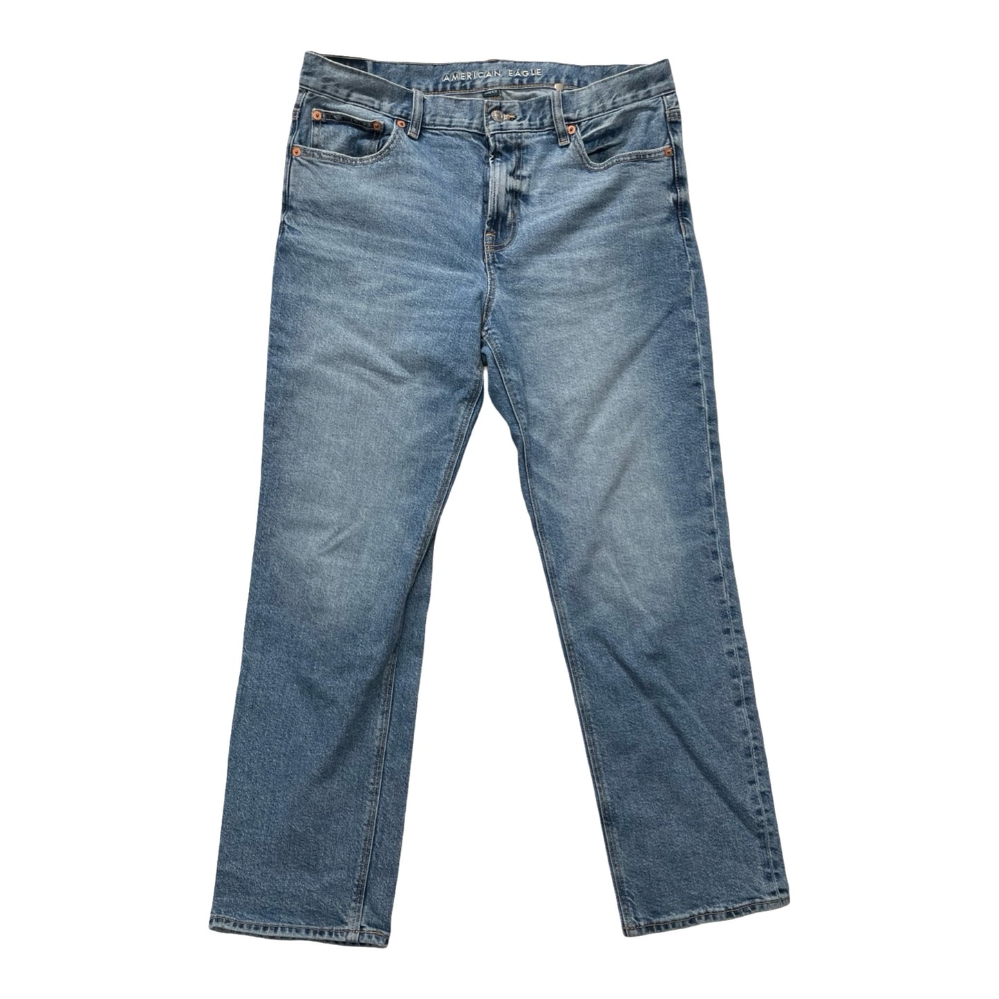 Jeans Straight By American Eagle In Blue Denim, Size:10