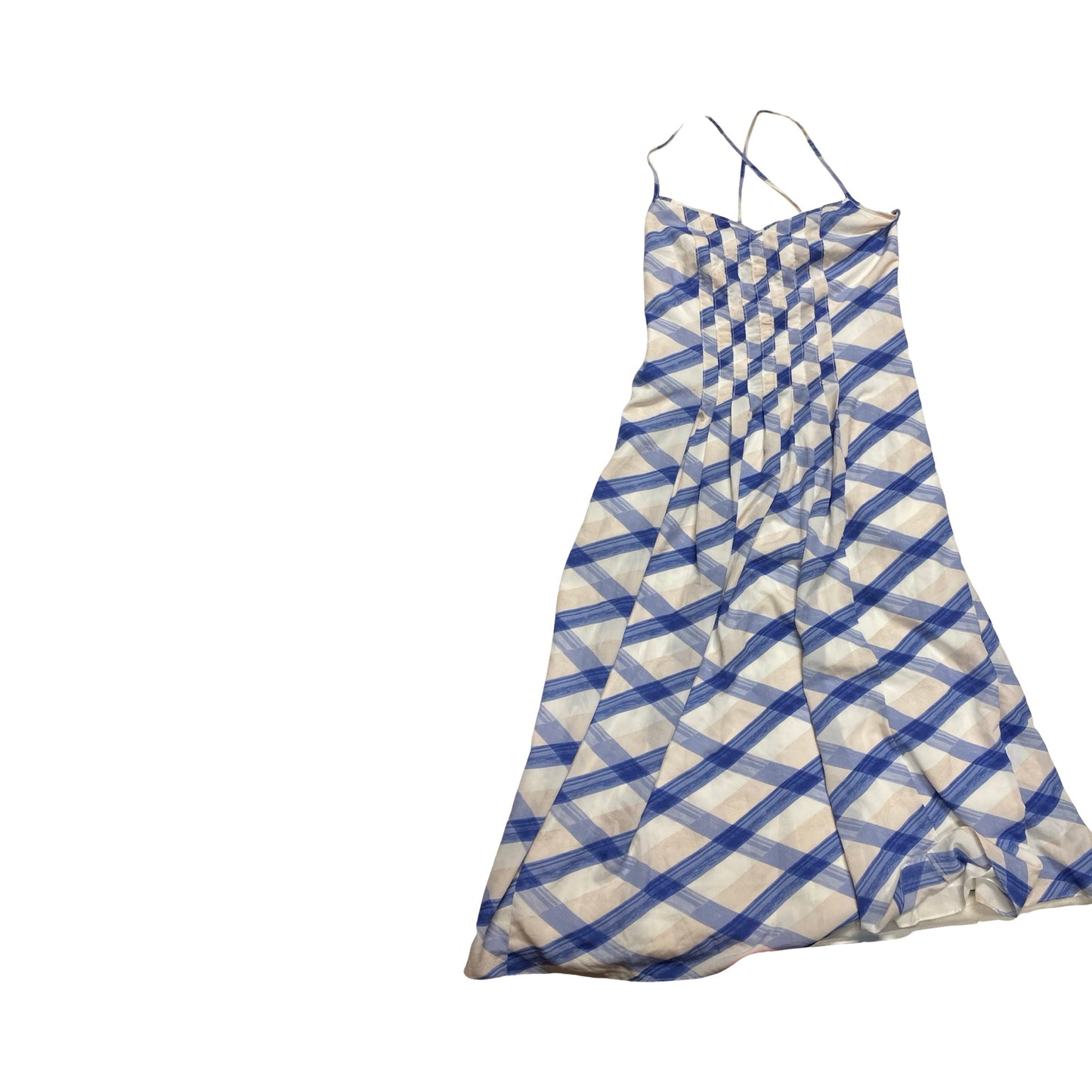 Dress Party Long By Banana Republic In Blue & White, Size:12