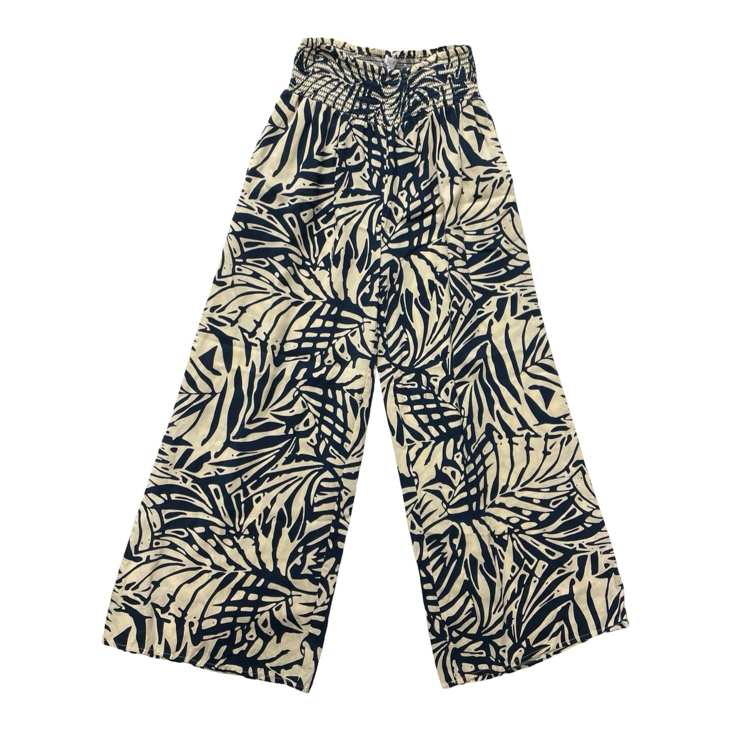 Pants Wide Leg By Patrons Of Peace In Blue & Cream, Size:S