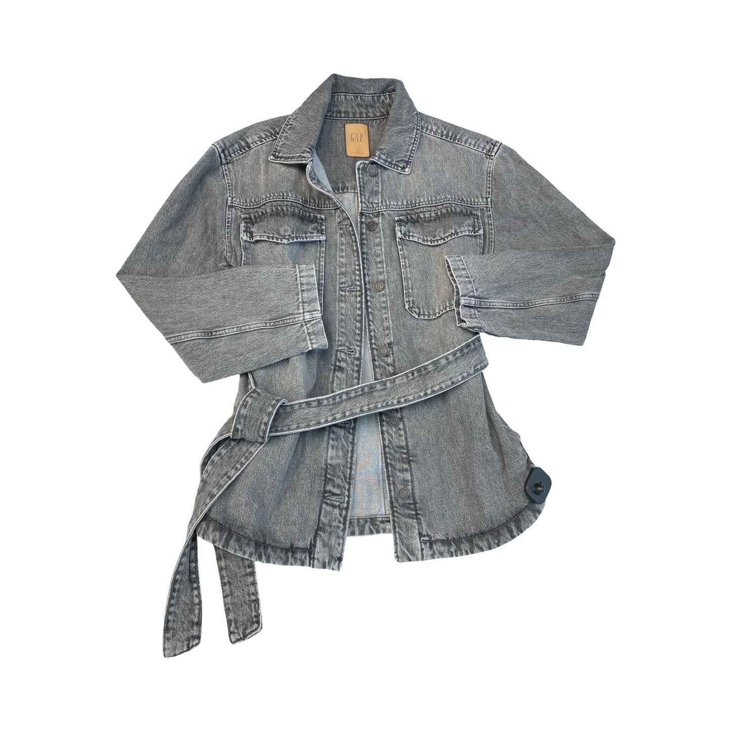 Jacket Denim By Gap In Black Denim, Size:S