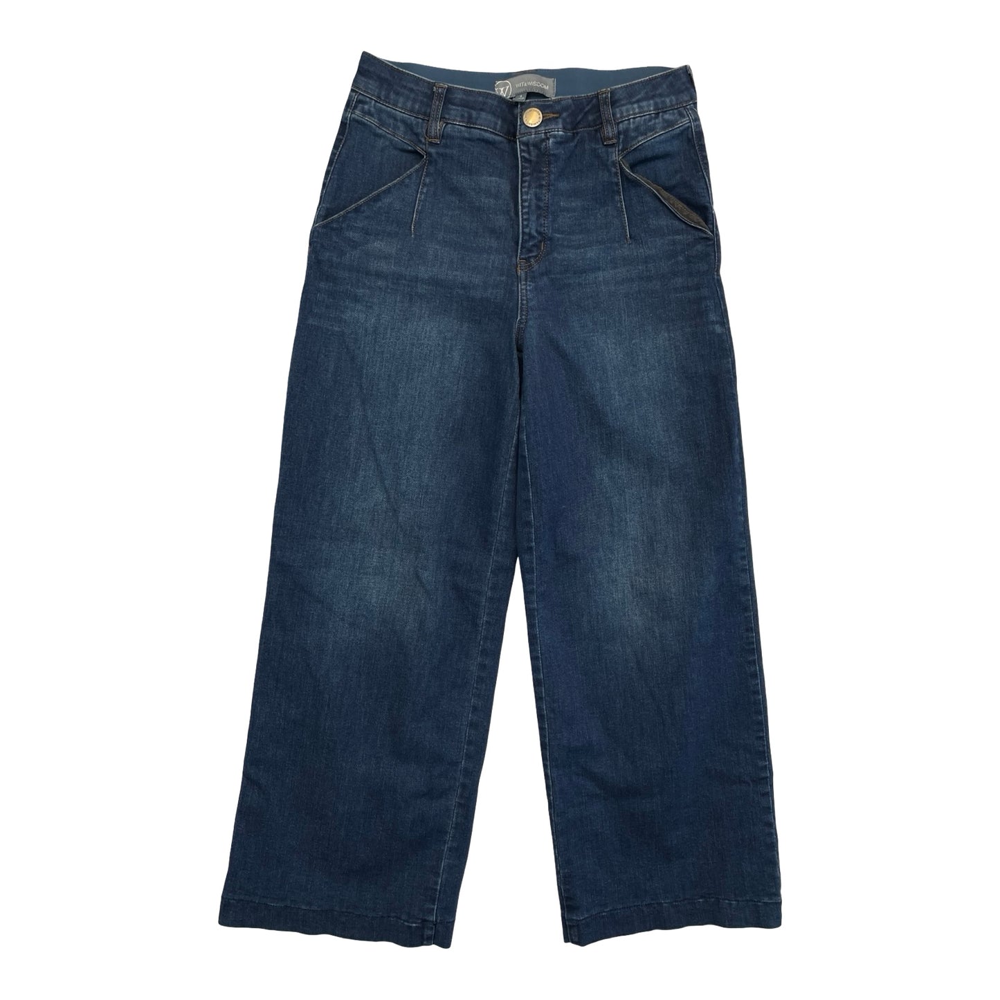 Jeans Wide Leg By Wit & Wisdom In Blue Denim, Size:4