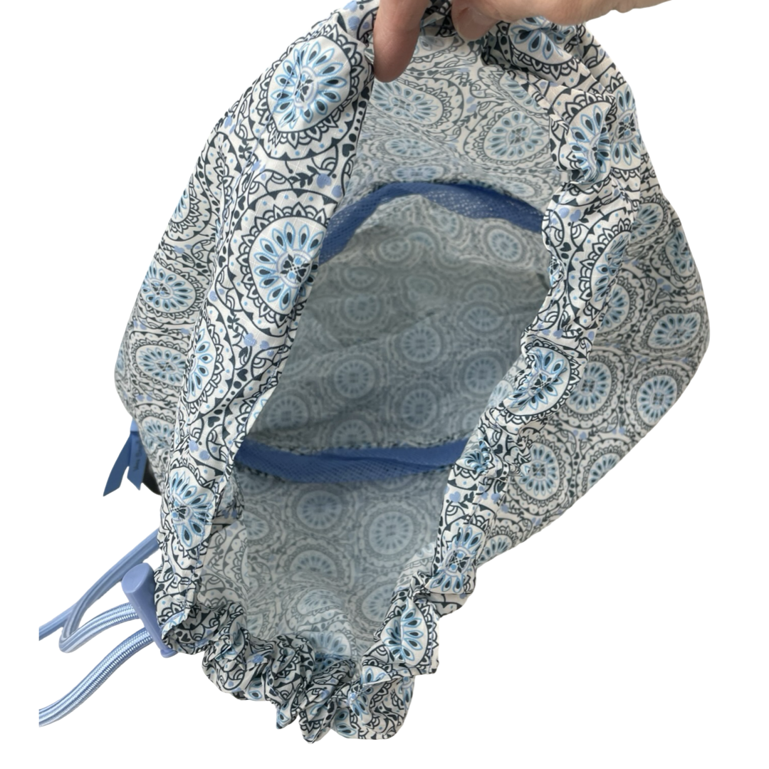 Handbag By Vera Bradley In Blue & White, Size:Large