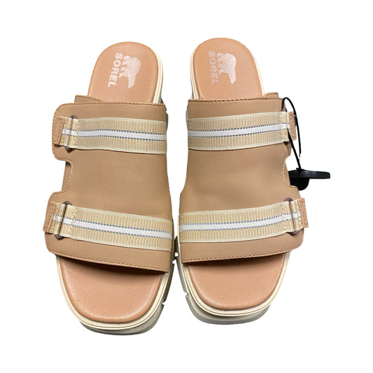 Sandals Designer By Sorel In Tan, Size:8.5