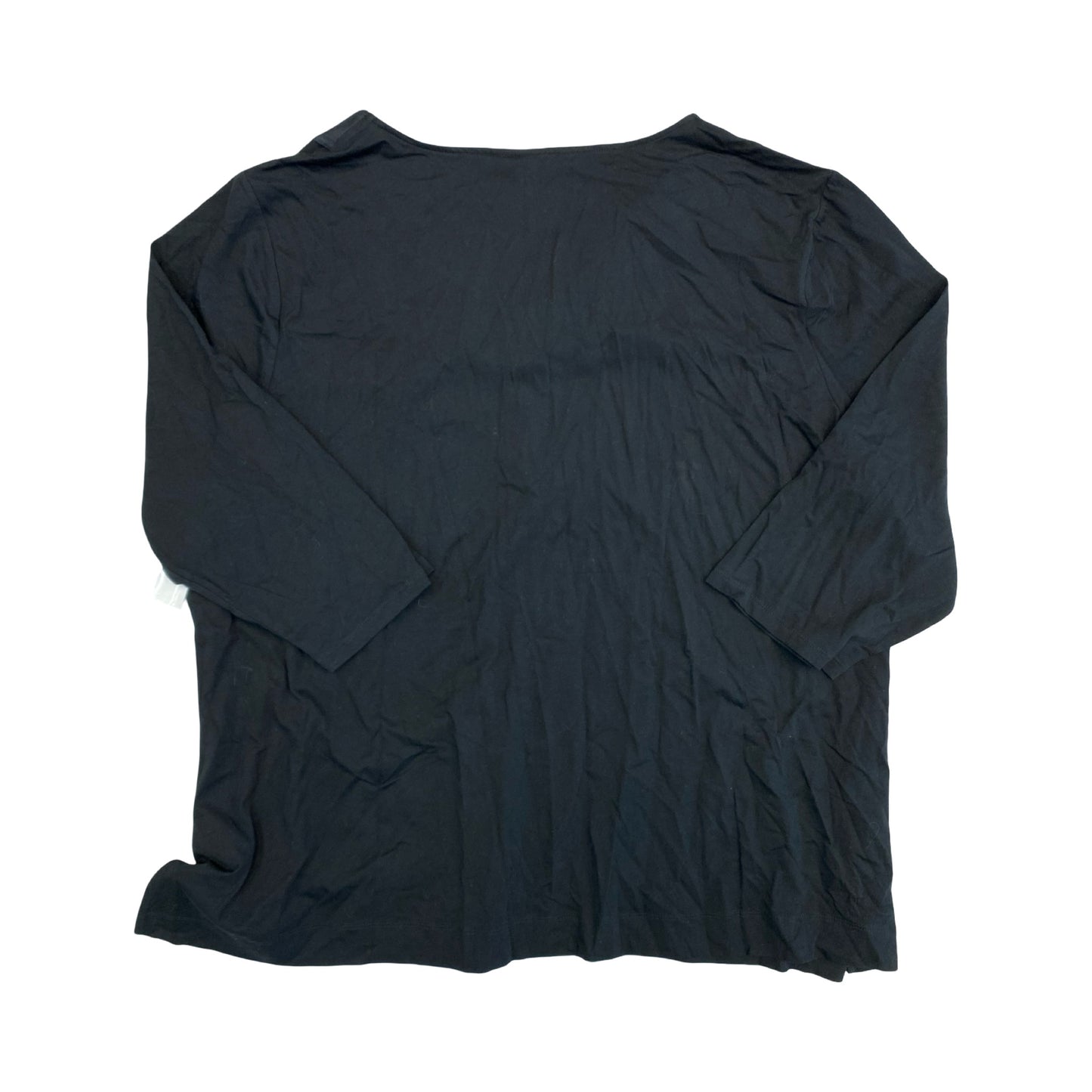 Top 3/4 Sleeve By Lauren By Ralph Lauren In Black, Size:3X